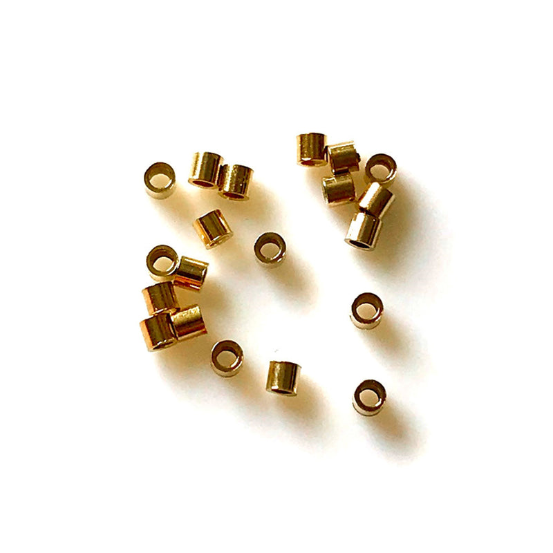 Premium 14ct Gold Filled Crimp Tubes for luxurious beading and jewellery making projects