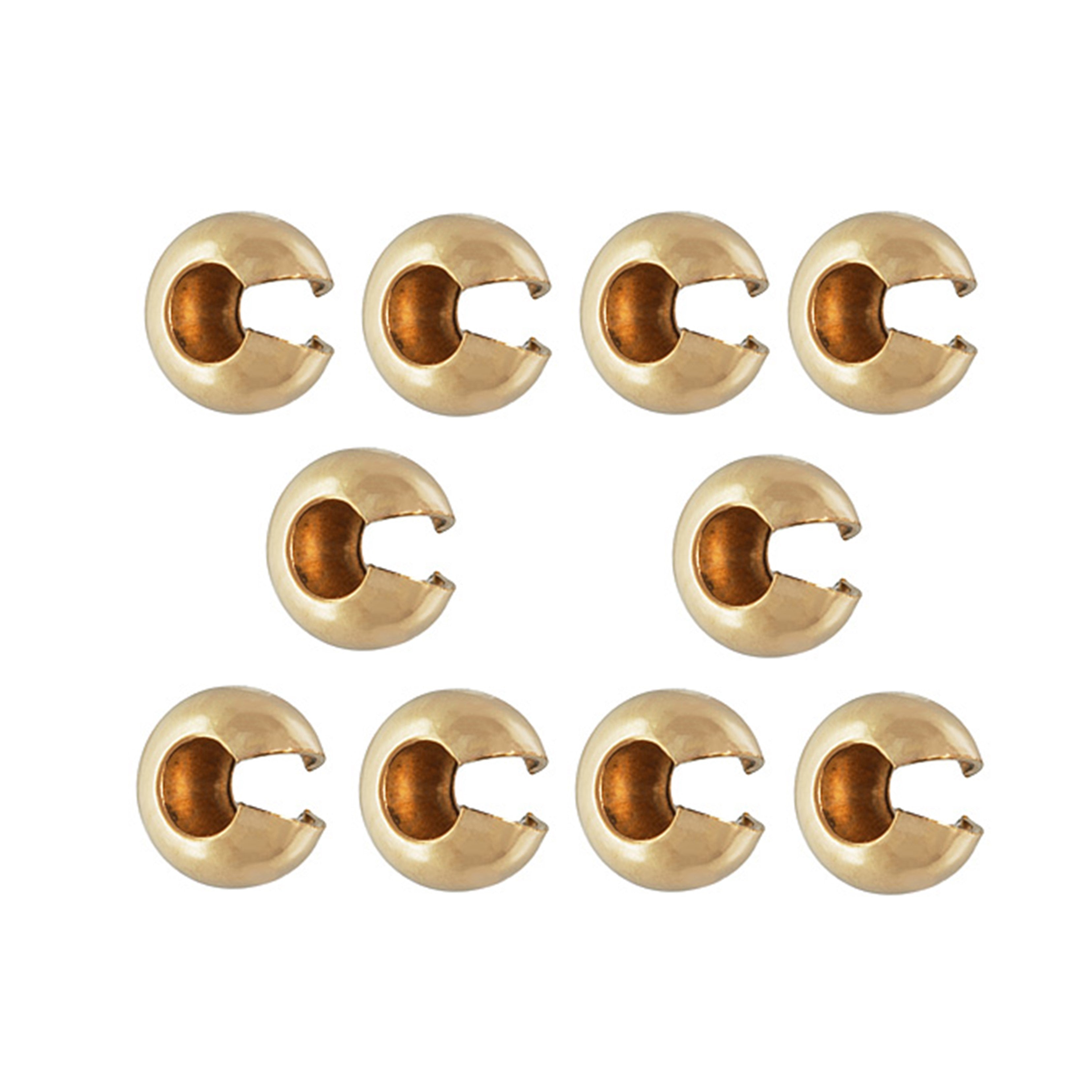 14ct Gold Filled Bead Crimp Covers Pack of 10