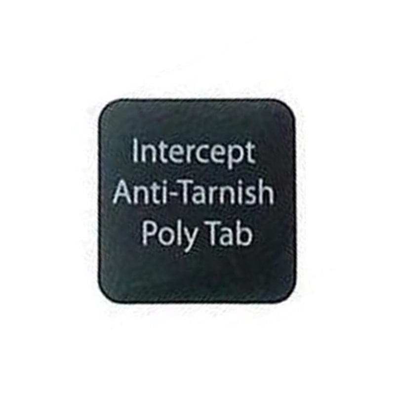 100x Anti Tarnish Strips - Static Intercept® Non-Abrasive 1"x1" Tabs for Jewelry and Electronics