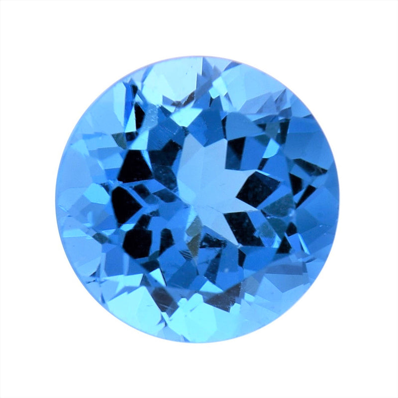 Swiss Blue Topaz 1.25mm Round Cut Natural Gemstone