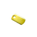 18ct Gold Plated Sterling Silver Dog Tag Pendant Blank 12mm x 7mm