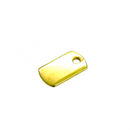 18ct Gold Plated Sterling Silver Dog Tag Pendant Blank 12mm x 7mm