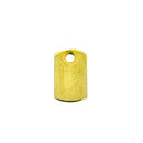 18ct Gold Plated Sterling Silver Dog Tag Pendant Blank 12mm x 7mm