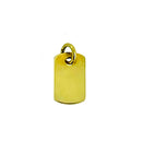 18ct Gold Plated Sterling Silver Dog Tag Pendant with 5mm Jump Ring 12mm x 7mm