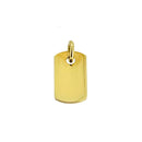 18ct Gold Plated Sterling Silver Dog Tag Pendant with 5mm Jump Ring 12mm x 7mm