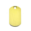 18ct Gold Vermeil Dog Tag Pendant Blank 22mm x 13mm