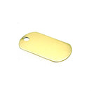 18ct Gold Vermeil Dog Tag Pendant Blank 22mm x 13mm