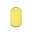 18ct Gold Vermeil Dog Tag Pendant Blank 22mm x 13mm