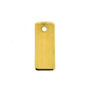 18ct Gold Vermeil Rectangle Tag Pendant Blank 20mm x 8mm