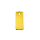 18ct Gold Vermeil Rectangle Tag Pendant Blank 20mm x 8mm