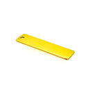 18ct Gold Vermeil Rectangle Tag Pendant Blank 30mm x 8mm