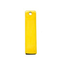 18ct Gold Vermeil Rectangle Tag Pendant Blank 30mm x 8mm