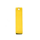18ct Gold Vermeil Rectangle Tag Pendant Blank 30mm x 8mm