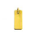 18ct Gold Vermeil Rectangle Tag Pendant with Jump Ring 20mm x 8mm