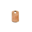 18ct Rose Gold Plated Sterling Silver Dog Tag Pendant Blank 12mm x 7mm