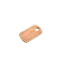 18ct Rose Gold Plated Sterling Silver Dog Tag Pendant Blank 12mm x 7mm