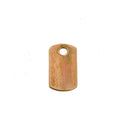 18ct Rose Gold Plated Sterling Silver Dog Tag Pendant Blank 12mm x 7mm