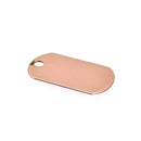18ct Rose Gold Vermeil Dog Tag Pendant Blank 22mm x 13mm