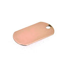 18ct Rose Gold Vermeil Dog Tag Pendant Blank 22mm x 13mm