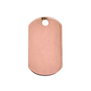 18ct Rose Gold Vermeil Dog Tag Pendant Blank 22mm x 13mm