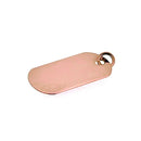 18ct Rose Gold Vermeil Dog Tag Pendant with 5mm Jump Ring 22mm x 13mm