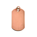 18ct Rose Gold Vermeil Dog Tag Pendant with 5mm Jump Ring 22mm x 13mm