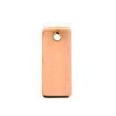 18ct Rose Gold Vermeil Rectangle Tag Pendant Blank 20mm x 8mm