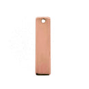 18ct Rose Gold Vermeil Rectangle Tag Pendant Blank 30mm x 8mm