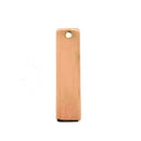 18ct Rose Gold Vermeil Rectangle Tag Pendant Blank 30mm x 8mm