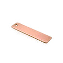 18ct Rose Gold Vermeil Rectangle Tag Pendant Blank 30mm x 8mm