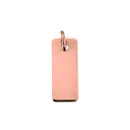 18ct Rose Gold Vermeil Rectangle Tag Pendant with Jump Ring 20mm x 8mm