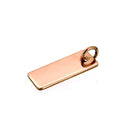 18ct Rose Gold Vermeil Rectangle Tag Pendant with Jump Ring 20mm x 8mm