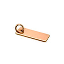 18ct Rose Gold Vermeil Rectangle Tag Pendant with Jump Ring 20mm x 8mm