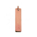 18ct Rose Gold Vermeil Rectangle Tag Pendant with Jump Ring 30mm x 8mm