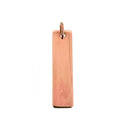 18ct Rose Gold Vermeil Rectangle Tag Pendant with Jump Ring 30mm x 8mm