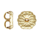 14ct Gold Filled Medium Premium Swirl Earring Butterfly Backs 5.0×5.2mm Pair