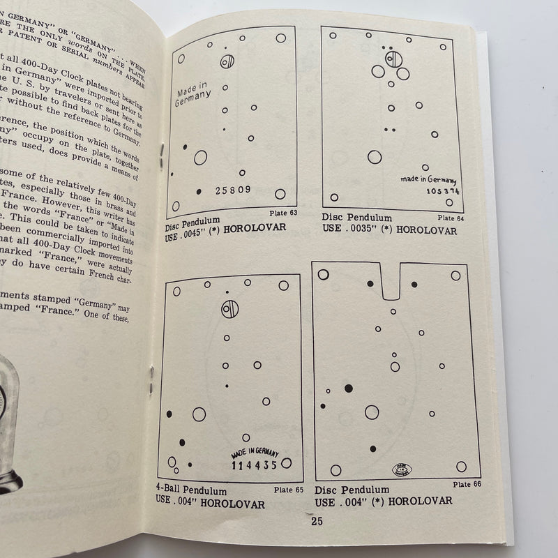 The Horolovar 400-Day Clock Suspension Spring Guide Reprint Book