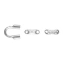 Sterling Silver Wire Guardian Protectors - 0.8mm Beading and Pearl Crimping