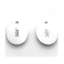 Sterling Silver Oval Quality Tags (7.3x5.5mm) - Jewelry Making Hallmark Tags x 2