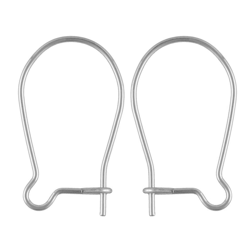 16mm Sterling Silver Kidney Ear Wires - Jewelry Earring Hooks
