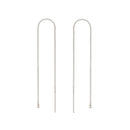 Sterling Silver Earring Chain with 2mm Bead - 5.0" Stacker Threader