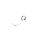 Sterling Silver Dog Tag Pendant with 5mm Jump Ring 12mm x 7mm