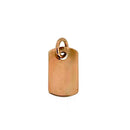 18ct Rose Gold Plated Sterling Silver Dog Tag Pendant with 5mm Jump Ring 12mm x 7mm