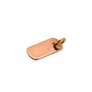 18ct Rose Gold Plated Sterling Silver Dog Tag Pendant with 5mm Jump Ring 12mm x 7mm