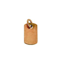 18ct Rose Gold Plated Sterling Silver Dog Tag Pendant with 5mm Jump Ring 12mm x 7mm