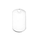 Sterling Silver Dog Tag Pendant Blank 22mm x 13mm