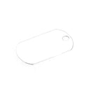 Sterling Silver Dog Tag Pendant Blank 22mm x 13mm