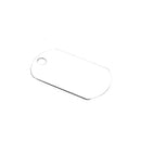 Sterling Silver Dog Tag Pendant Blank 22mm x 13mm