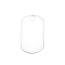 Sterling Silver Dog Tag Pendant Blank 22mm x 13mm