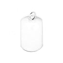 Sterling Silver Dog Tag Pendant with 5mm Jump Ring 22mm x 13mm